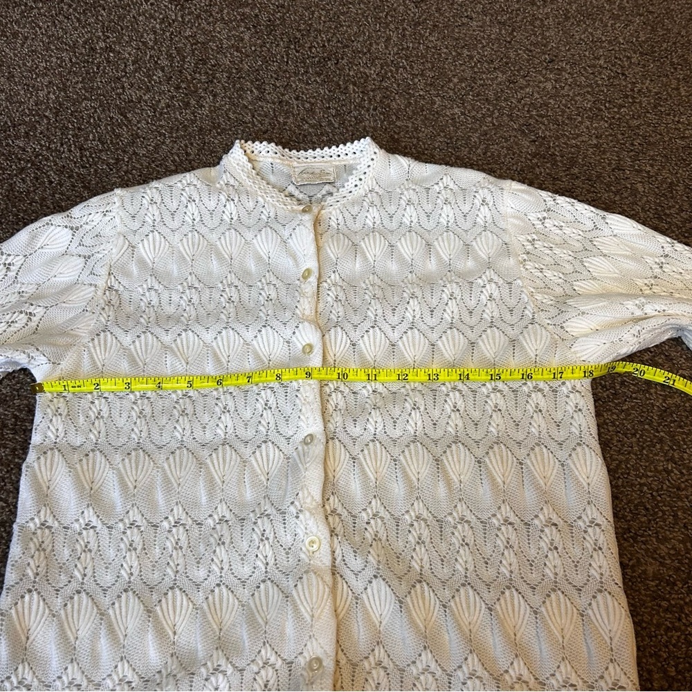 Vintage White Knit Cardigan - Picture 5 of 5